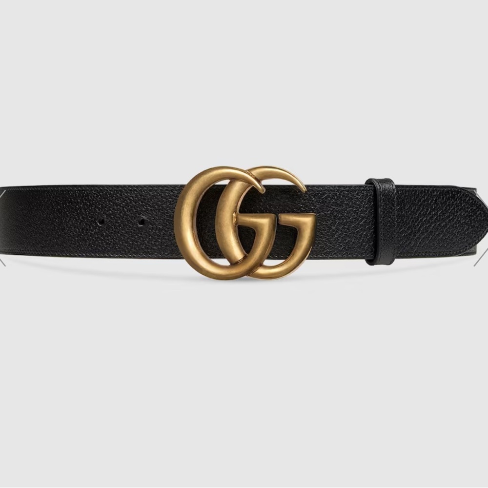 GUCCI Marmont black leather belt